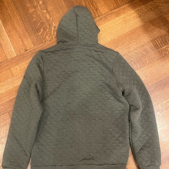 New men’s Marine Layer Corbett quilted Full Zip Hoodie in Olive Heather size XL - Picture 2 of 4